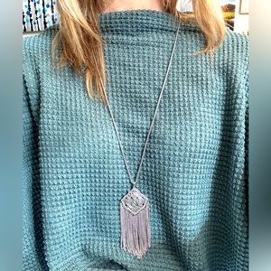 Kendra Scott - adjustable silver necklace - new